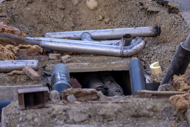 A Partially revealed Septic Tank in Massachusetts